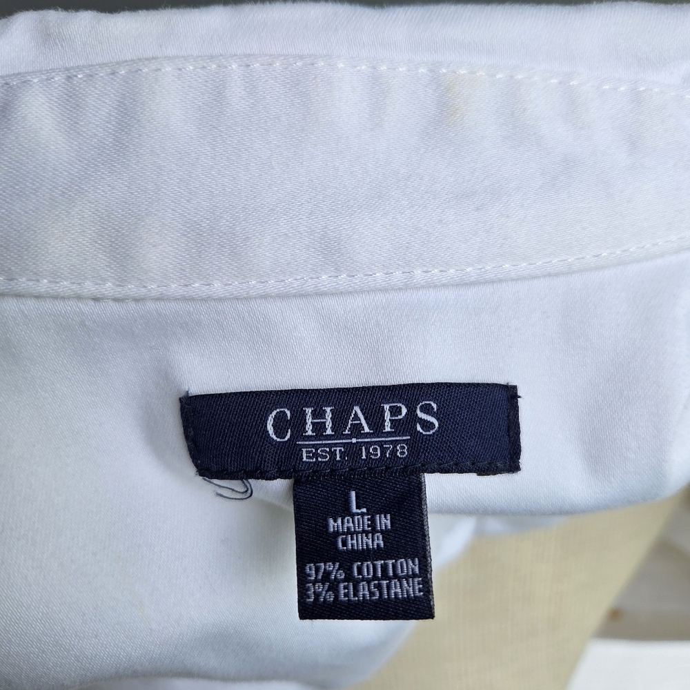 Chaps White Utility Jacket Size-L - Picture 9 of 9